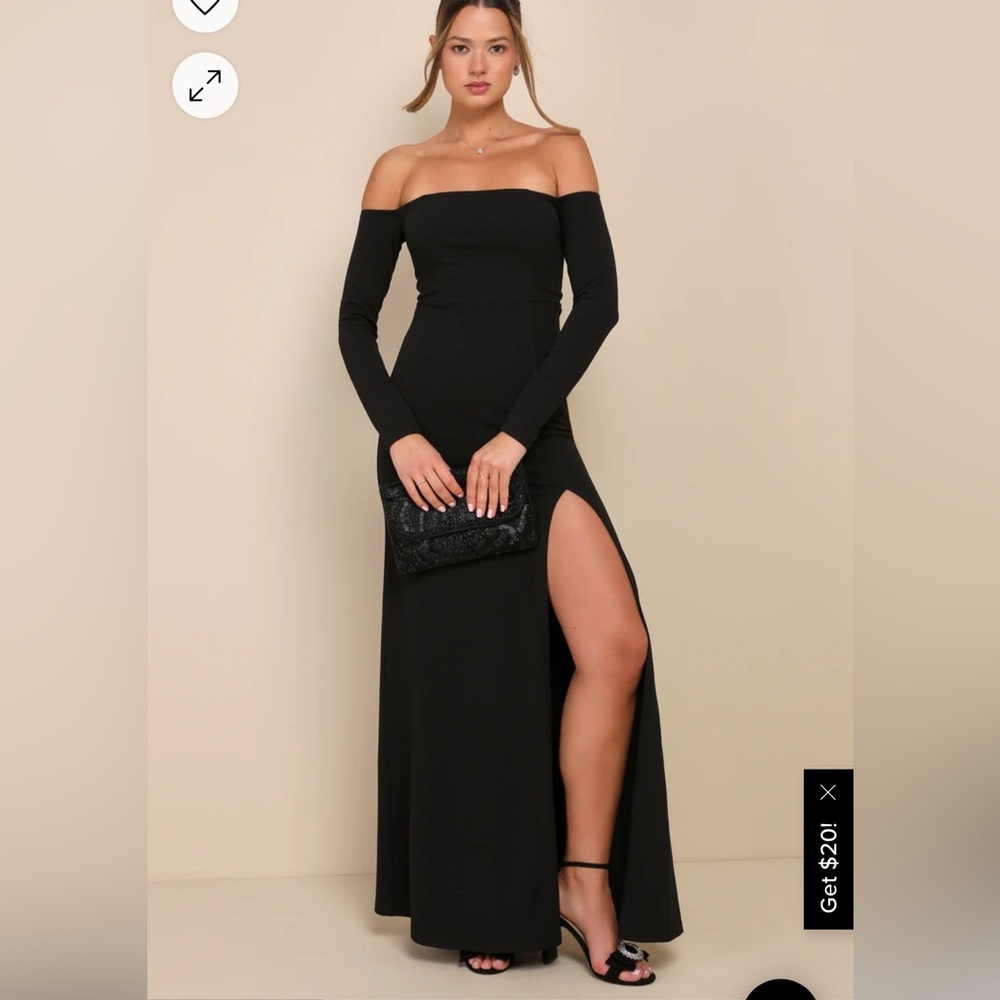 Long sleeved black dress